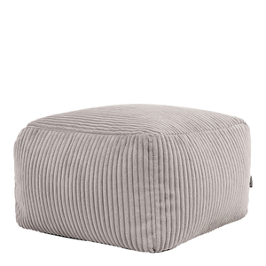 Amara Corduroy Square Footstool - Grey