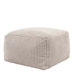 Amara Corduroy Square Footstool - Natural
