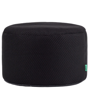 Gaming Performance Mesh Round Footstool - Black