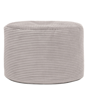 Milano Corduroy Round Pouffe Footstool - Grey