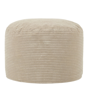 Milano Corduroy Round Pouffe Footstool - Natural