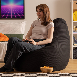 Gaming Performance Mesh XL Recliner Bean Bag - Midnight Black