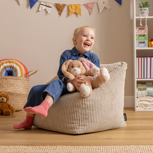 Natalia Kids Cord Armchair Bean Bag - Natural