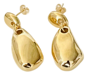 Agmes Sculptural Drop Earrings – 18k Gold Vermeil, Fashion Insider Favorite, Handmade in New York