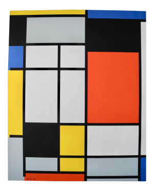 Modernist Bauhaus De Stijl Screen Print by Piet Mondrian by Pace Editions, 1970