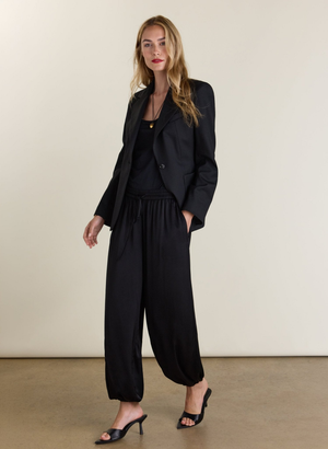 Brook Satin Balloon Trousers - UK 14 | EU 40 | US 10 / Caviar Black