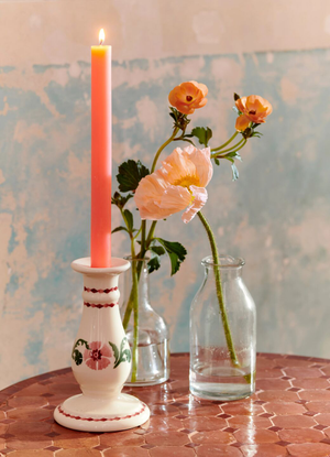 Seconds Pink Carnation Small Candlestick