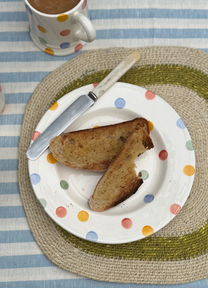 Summer Polka Dot Medium Dinner Plate, 8.5 Inch