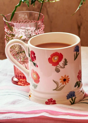 Seconds Poppies & Pinks 1/2 Pint Mug