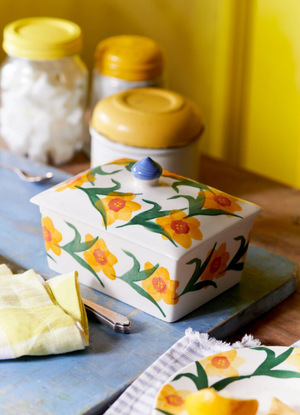 Seconds Windblown Daffodils Small Butter Dish