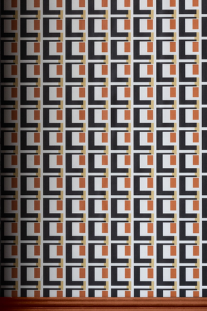 Rockett St George Electric Geometric Rust Wallpaper