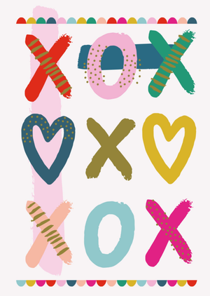 XOX Colourful Brush Stroke Icons Card