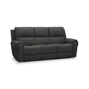Ezra 3 Seater Electric Recliner in Storm Leather