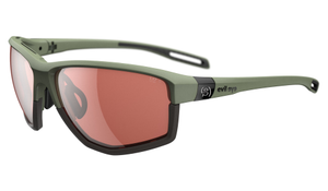 Evil Eye Elate NG L Prescription Sunglasses - Clip-On Insert - Forest Green Matte, Evil Eye Insert LST Active Silver Mirror