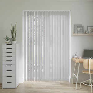 Vienna Canvas Grey Vertical Blinds: 1140mm x 1140mm Recess