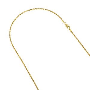 LUXURMAN Solid 14k Gold Rope Chain For Men & Women 1.3mm Wide