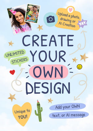 Create Your Own Design Classic Portrait Personalised Photo Upload Card