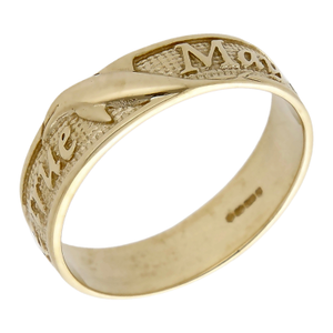 Pre-Owned 9ct Gold May Your Wish Come True Dolphin Band Ring