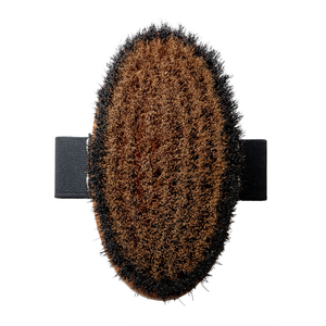 Oval Pearwood Grooming Brush with Horsehair & Bronze Wire