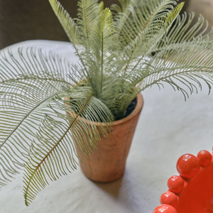 Artificial Fern in Clay Pot