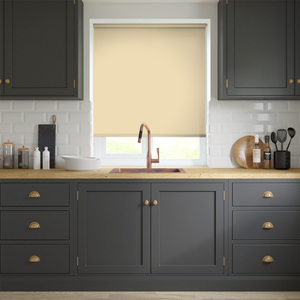 No Drill Tint Ivory Roller Blinds: 870mm x 1000mm Recess