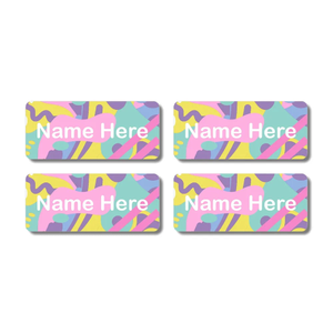 Retro Pop Rectangle Name Labels