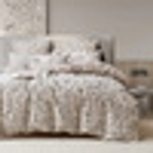 Mia Linen Faux Fur Quilt Cover Set