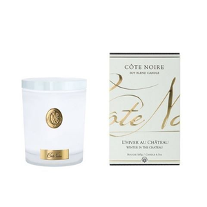 Cote Noire - Winter In The Chateau Candle w/White Canister & Gold Crest 185g