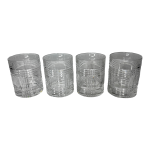 Ralph Lauren Glendale Lowball Crystal Barware- Set of 4