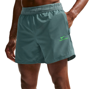 Nike Mens Dri-FIT 6" Pro Training Short - Mineral Slate/Green Strike