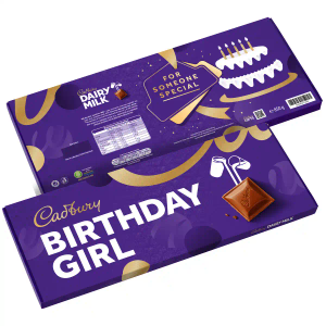 Cadbury "Birthday Girl" Dairy Milk XL Chocolate Bar 850g