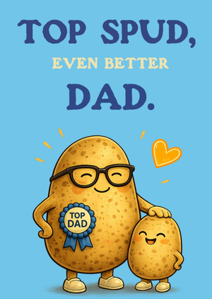 Top Spud Even Better Dad Potato Father's Day Card