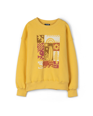 Mosaic Kids Oversized Sweatshirt in Yellow