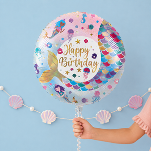 Shimmering Mermaid Birthday Foil Balloon
