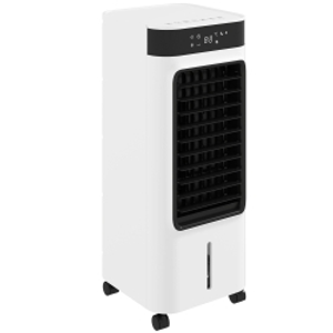HOMCOM Portable Air Cooler, 3-In-1 Evaporative Air Cooler with 7 Litre Water Tank, 48° Oscillation, White