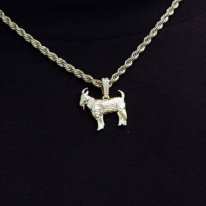 Micro Simple Goat Pendant in Yellow Gold