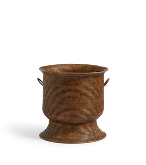 Short Wildside Urn Planter - Antique Brown