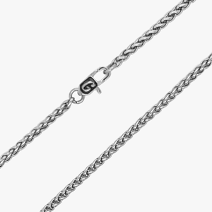 2mm Palm Chain in White Gold
