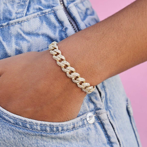 GLD Link Bracelet in Yellow Gold - 8.5mm