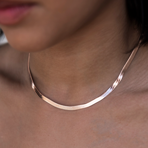 Herringbone Chain in Rose Gold- 4mm