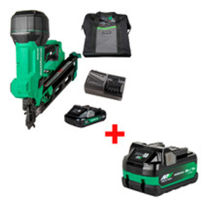 Metabo HPT HPT-NR1890DCAM-380083M 18V MultiVolt 30° 3-1/2in Paper Tape Framing Nailer 4.0Ah + 5.0Ah Kit