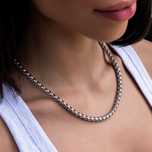 Rounded Box Chain Necklace- 6mm