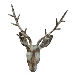 Metal Deer Head Wall Sculpture