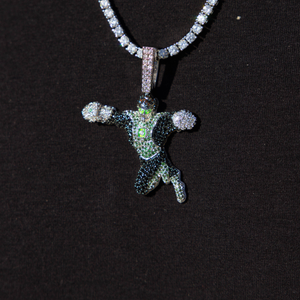 Green Lantern Body Official DC Comics Pendant in White Gold