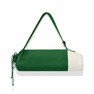 Cotton Yoga Bag With Adjustable Strap - Green (one size)
