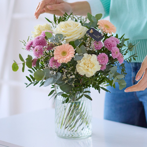 Handcrafted Pastel Bouquet in a Vase