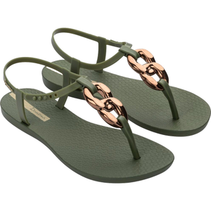 Ipanema Womens Class Connect II Sandal Fem Flip Flops - 8 UK / Green/Green/Bronze