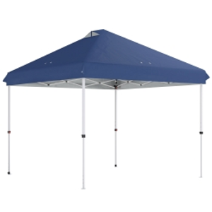 Outsunny 3 x 3 m Pop Up Gazebo with Wheels, UPF50+ One-Touch Outdoor Garden Party Tent Marquee Wedding Awning Canopy, Dark Blue