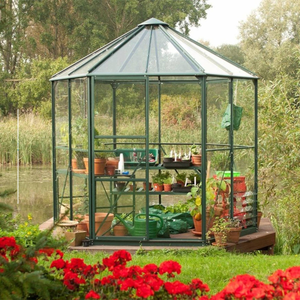The Vitavia Hera 7ft x 8ft Green - Toughened Glass