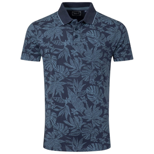 Herren Sarat Printed Kurzärmeliges Poloshirt (Blau)